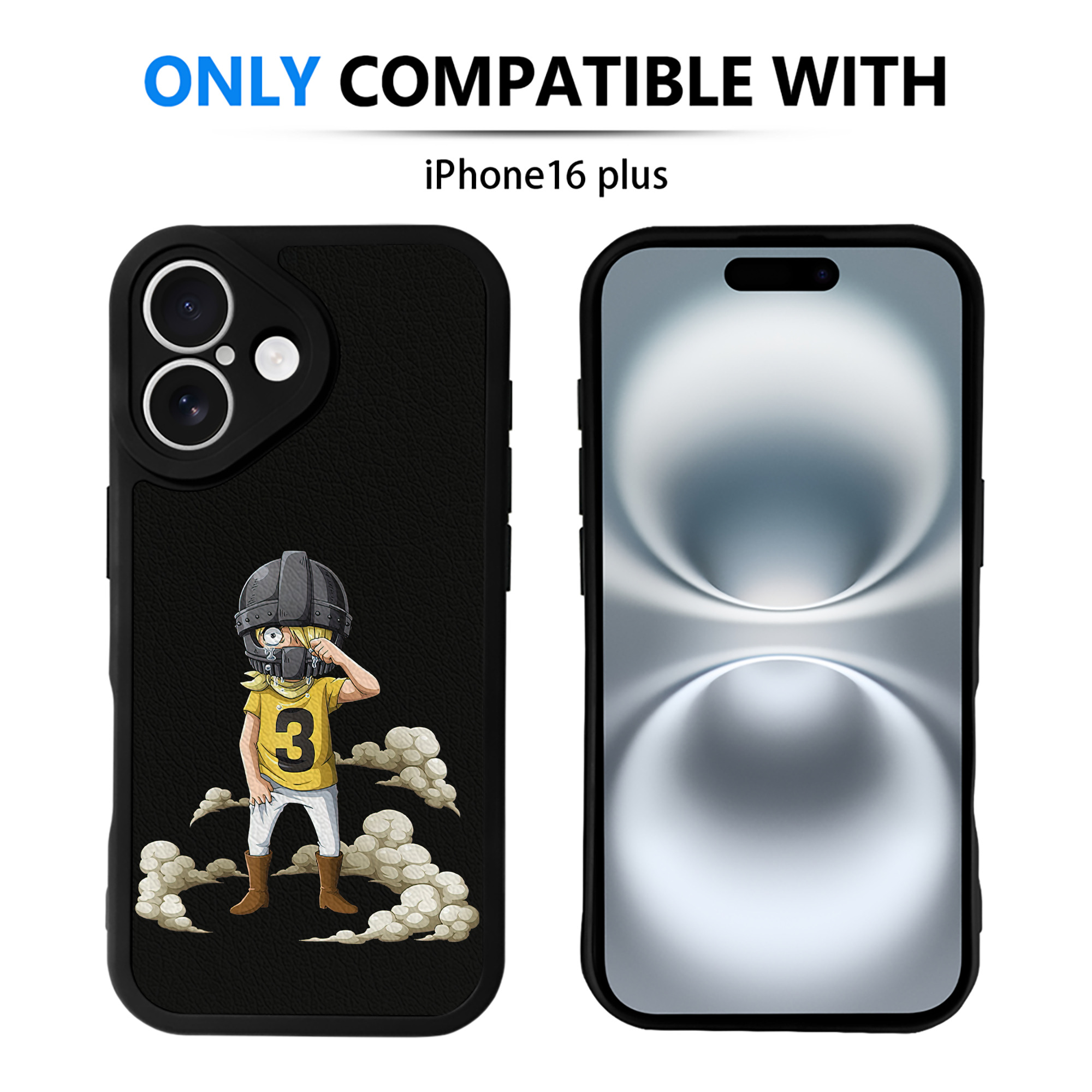 （画像用） ワンピース サンジ ONE PIECE Sanji 【iPhone 16シリーズ対応】シリコンスマホケース（レザー調） 材質：シリコン